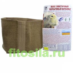 Пояс эластичный из верблюжьей шерсти № 6 "Серебряный верблюд" р. XXL(талия 99-109см,бедро 120-128см)