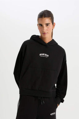 DeFactoFit Толстовка из плотной ткани с капюшоном NBA Miami Heat