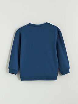 Bisiklet Yaka Nak??l? Erkek ?ocuk Sweatshirt