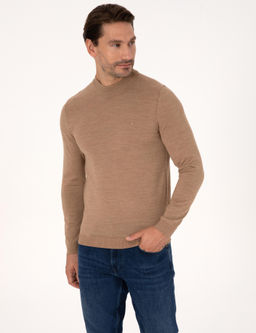 Camel Slim Fit Basic Kazak