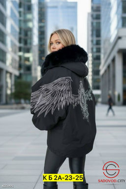 Куртка женская с меховым капюшоном - Bruno фото 3