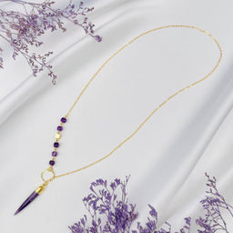 Колье на цепочке с Аметистом