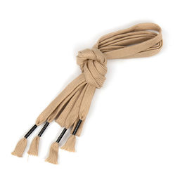 Шнурки TBY декоративные плоские 10мм 130см арт.SLF065 цв.бежевый уп.10шт