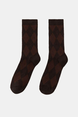 DIAMOND-PATTERN COTTON SOCKS - Zara фото 2