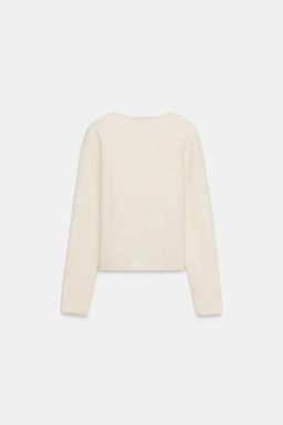SOFT KNIT SWEATER WITH TOPSTITCHING - Zara фото 5