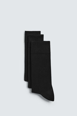 CALCETINES ESTRUCTURA LIGERA PACK 3 / Negro - Zara фото 2