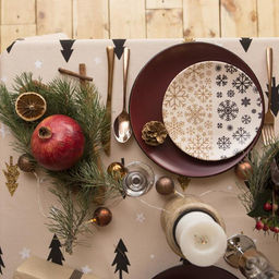 Скатерть новогодняя «Доляна» Christmas mood=146×180+/- 3 см, 100% хлопок, рогожка 164 г/м²