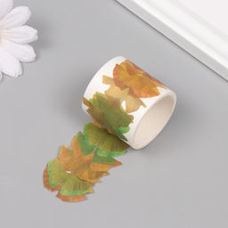 Клейкая лента бумага «Листья гинкго», 50 картинок, 3.5×3.5×3.7 см