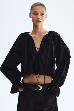 Blusa globo con efecto arrugado - H&m фото 6