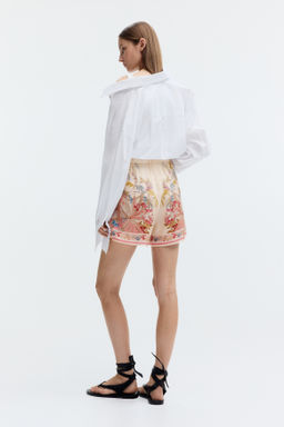 Pantal?n corto de lyocell con pinzas - H&m фото 7