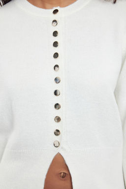 TRENDYOLMILLA Koyu Gri Basic Dugmeli Ceket Gorunumlu Triko H?rka TWOAW25HI00164  фото 11