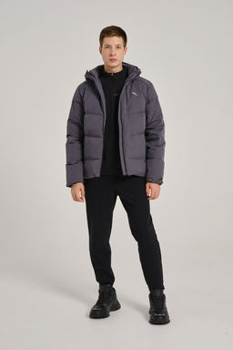 Пуховик короткий Серый TRN Down Jacket