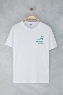 TRENDYOL MAN Siyah Slim/Dar Kesim Bask?l? Pamuklu Kal?n T-Shirt TMNSS25TS00183 - Trendyolmilla фото 2