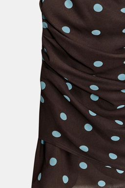 VESTIDO MINI LUNARES / Marr?n-Azul - Zara фото 7