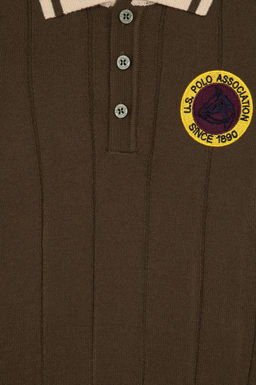 Erkek _ocuk Ye_il Polo Yaka Kazak - U.s. polo assn фото 3