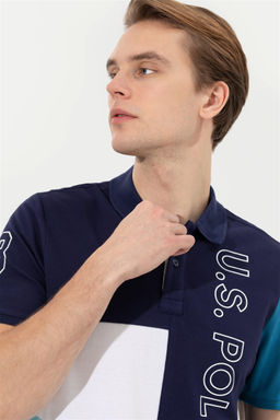 U. S. Polo Assn Мужская темно-синяя футболка с воротником-поло - U.s. polo assn фото 8