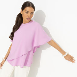 Блуза с эффектом многослойности, Лёгкая драма (розовая) - Charutti фото 6