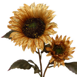 Искусственные цветы "FLOWERS GLAMOUR" 63см Подсолнухи 2 цветка золотые