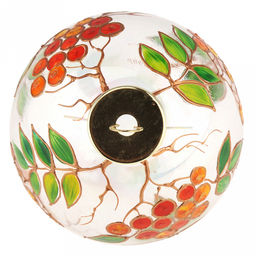 Елочная игрушка шар стеклянная д9,5см, люстр, ручная художественная роспись, подарочная упаковка (Россия) - Домашняя мода фото 6