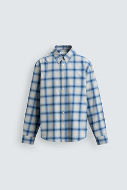 CAMISA RELAXED FIT CUADROS / Azul / Blanco - Zara фото 8