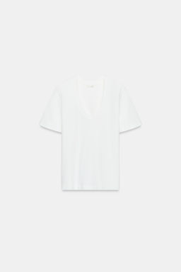 CAMISETA INTERLOCK MANGA CORTA / Blanco roto