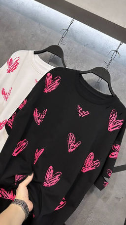 Трендовые футболки с сердечками в стиле Оверсайз - Ksa фото 2