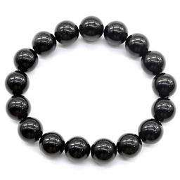 Обсидиан браслет шарик 12мм