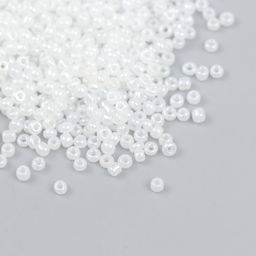 Бисер стекло 12/0 «Белый» перламутр 450 г