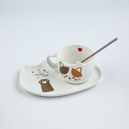 Подарочный набор Люблю тебя: кружка 200 мл, блюдце, ложка