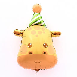 Цена за 2 шт. Воздушный шар фольгированный 31" «Жираф именинник», фигура