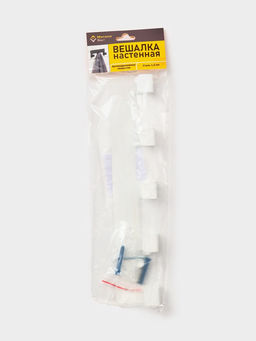 Вешалка настенная 5 крючков, цвет белый
