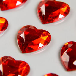 Стразы самоклеящиеся «Сердце», красные,16 мм (набор 18 шт.)