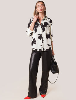 Блузка из вискозы с принтом