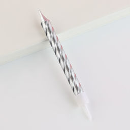 Свечи в торт, серебро, 6 шт, 8,5 х 15 см - Страна карнавалия фото 3