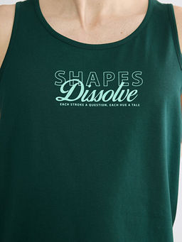 U Yaka Bask?l? Erkek Kolsuz Ti??rt