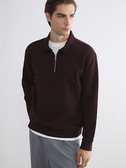Polo Yaka Erkek Sweatshirt
