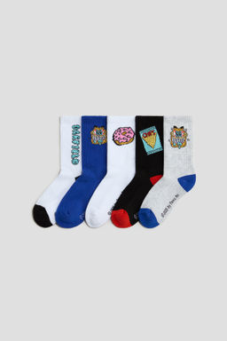 Pack de 5 calcetines con motivo intarsia - H&m фото 6