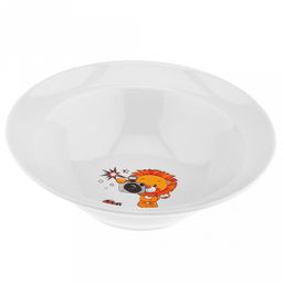 Миска фарфоровая "Львята" д200мм, 500мл, h60мм (Россия)