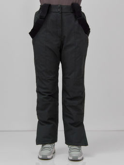 Брюки горнолыжные женские утепленные черного цвета 2111Ch