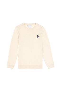 Кремовый базовый свитер для девочек Неожиданная скидка в корзине - U.s. polo assn фото 2