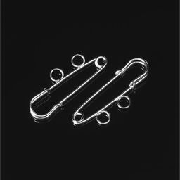 Булавка для подвесок PO-035 №01, 2 шт. 3.5×0.5 см, цвет серебро