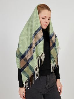 Большой  платок в стиле арт-деко в составе шерсть - Tantino фото 5