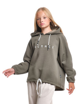 Толстовка с начесом 22-7498 хаки