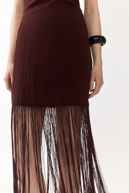 Vestido bandeau con flecos - H&m фото 4