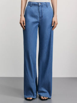 Джинсы wide leg со средней посадкой / Zarina  фото 2