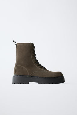 BOTA CORDONES PIEL / Gris - Zara фото 2