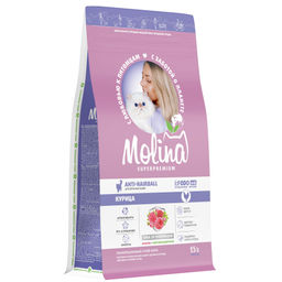MOLINA, Сухой корм с курицей для взр.кошек, Вывод шерсти. CAT ANTI-HAIRBALL. CHICKEN,
