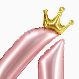 Воздушный шар фольгированный 42" «Цифра 4 с короной», на подставке