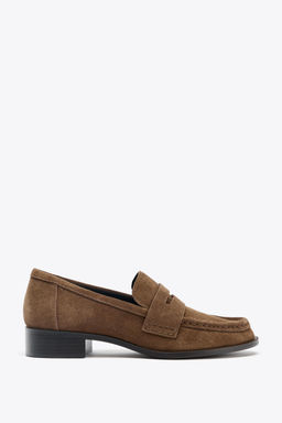 SPLIT SUEDE PENNY LOAFERS - Zara фото 3