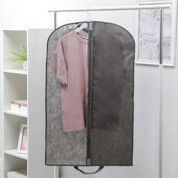 Чехол для одежды, 60×100 см, спанбонд, серый